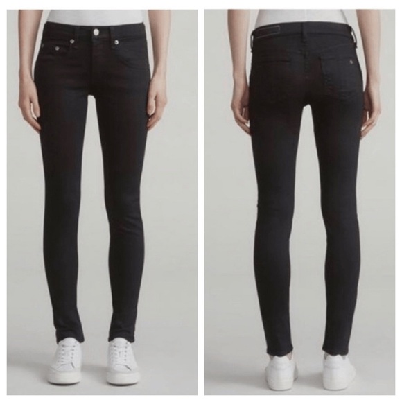 Rag & Bone Skinny Low Rise Jeans in Coal sz 25 - Picture 1 of 9